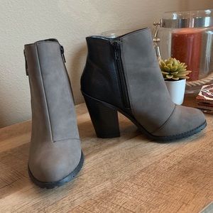 Call it Spring - Grey/Black Suede High Booties